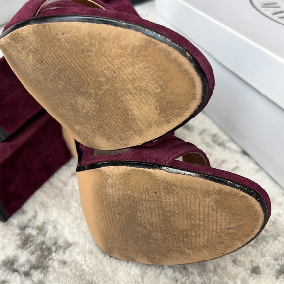 Steve Madden Cradle Block Heels - Wine Suede - Picture 8 of 9